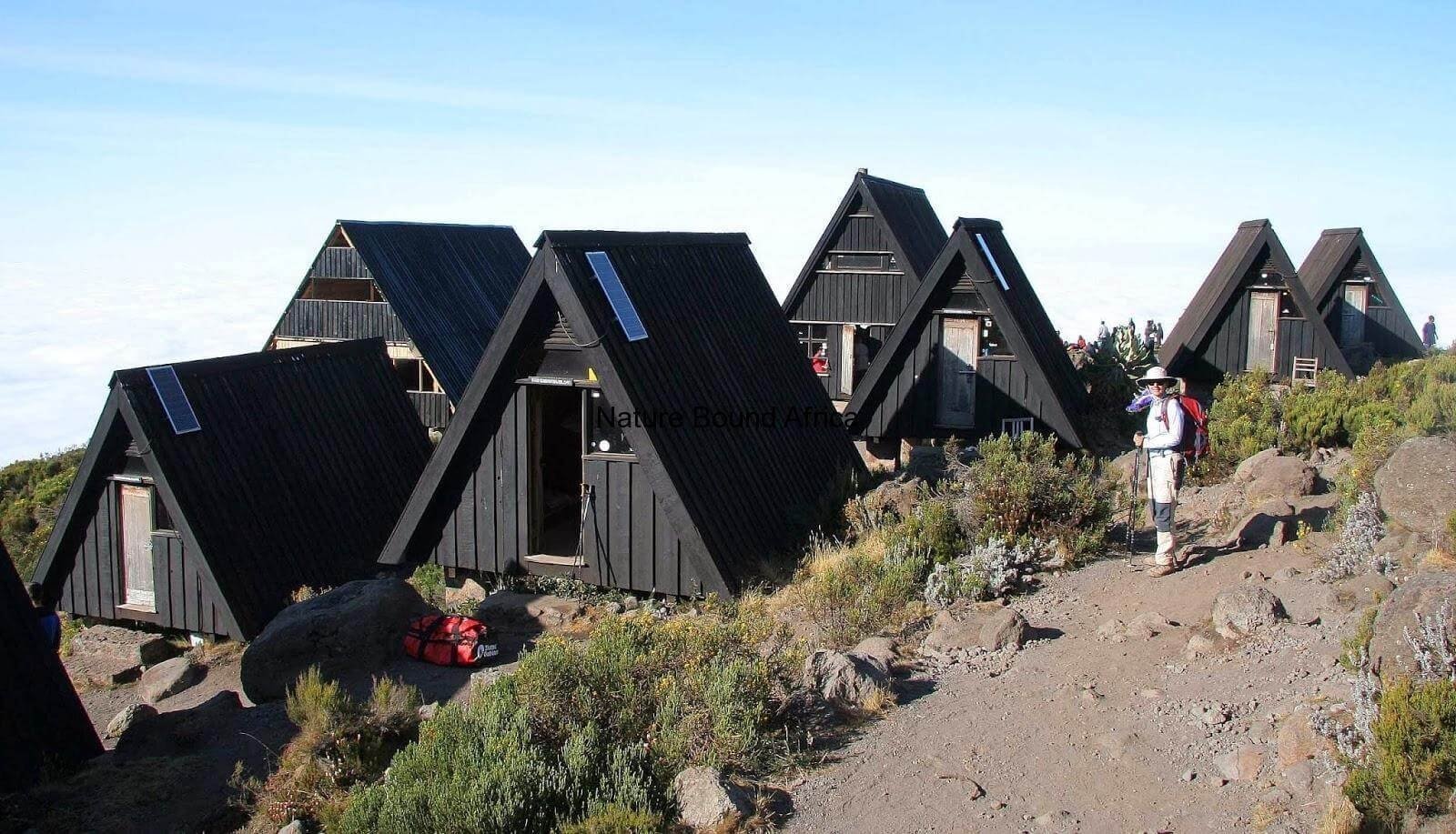 Hut accommodation with beds via Marangu Route